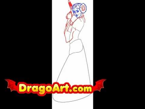How to draw Princess Leia, step by step