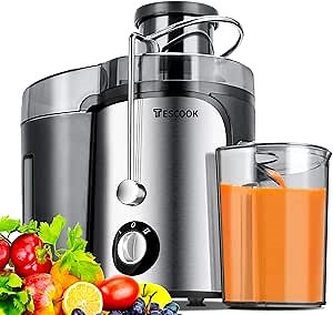 Juicer, 600W Juicer Machines 3 Speeds with 3'' Feed Chute, Juicer Extractor for Whole Fruits & Vegs, Dishwasher Safe, BPA-Free, Non-Drip Function