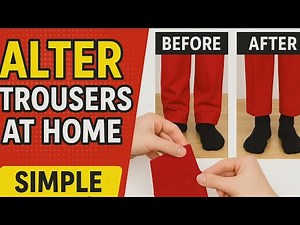 Simple DIY trick to alter trousers hem at home.
