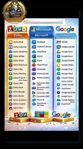 Zoho vs Microsoft vs Google | Best Business Tools Comparison हिंदी में #viralvideo #ai #shorts