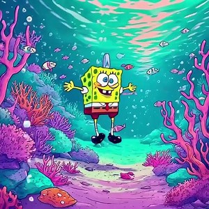 Spongebob Swims #ai
