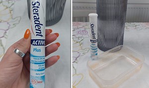 Steradent denture tablets: Express test cleaning methods