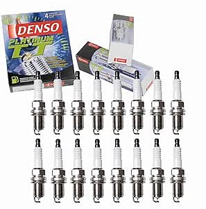 16 pc DENSO Platinum TT Spark Plugs compatible with Mercedes-Benz CLK430 4.3L V8 1999-2003