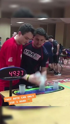 Cup Stacking Competition: Speed Challenges in Action