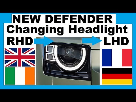 How to Change Land Rover Defender L633 Headlights from RHD to LHD beam pattern headlamps