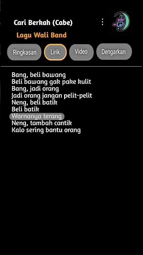 Cari Berkah (Cabe) || Lagu Wali #lagupopuler #liriklagu #lyrics #beranda #viralvideo #fyp #shorts