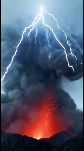 “The Most Insane Volcano on Earth 😳🌋” #MountSakurajima #VolcanicLightning #viralvideo