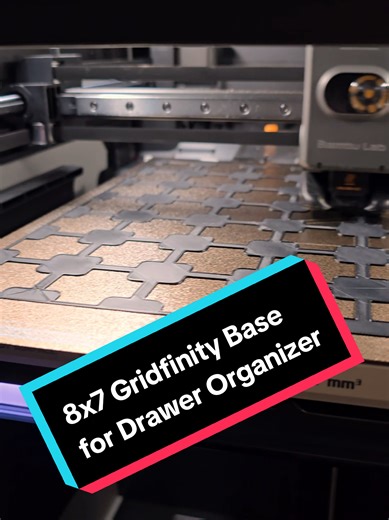 3D Printing a 7x8 Gridfinity Base for the Start of a Drawer Organizing System. Made this base really quick with the Gridfinity Base creator addon for Fusion 360. Filament used for this print is just ELEGOO Black Rapid PLA https://amzn.to/4gxB3aR Please note, I may earn a small commission from some links at no additional cost to you.