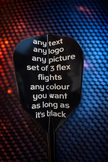 Custom Dart Flights - Personalisierter Text, Logo oder Bild - 3er Set - Etsy.de