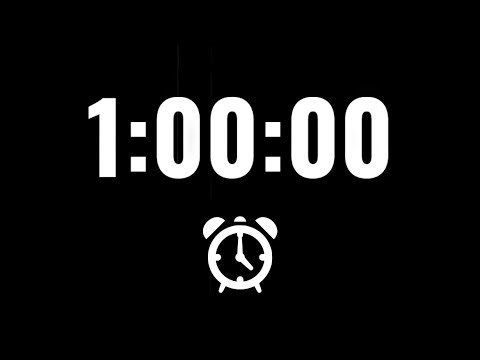 60 Minute Countdown Timer ⏳ | With Alarm 🔔 | HD Clock Timer Stydy ,work,focus