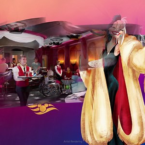 195 reactions · 16 shares | Follow the sultry sounds of a spotted piano to a lavish lounge inspired by the infamous fashionista fiend, Cruella De Vil. | Disney Cruise Line | Facebook