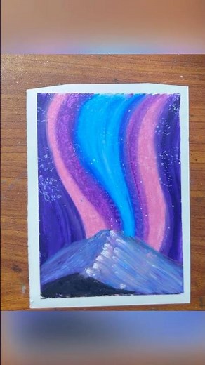 How to Draw Aurora Borealis with Pastels | Northern Lights Art #Shorts #howto #arttutorial #art
