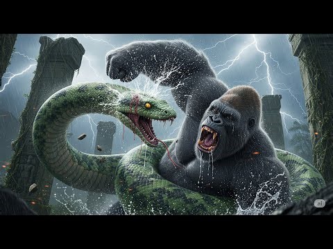 King Kong vs. Titan Python: Epic Monster Battle for Dominance! Ultimate Showdown!
