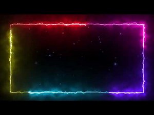 Multicolor Neon lights Smokey Electric Animated framed Background | Particle vfx