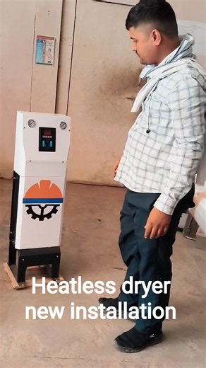New installation air compressor & receiver tank heatless dryer #aircompressor #industrial #airdryer