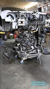 Mustang Engine Removal #coyoteswap #s550 #s550mustang #fordmustang #fordperformance