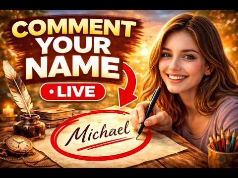 LIVE NOW 🔴 I Write Your Name – Comment Fast! #Live #foryou