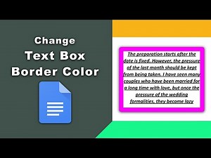 How to change text box border color in google docs