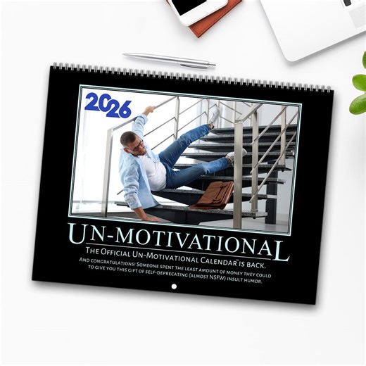 2026 Funny Un-motivational Wall Calendar, Sarcastic Office Humor, Corporate Satire, Valentines Gift for Him, for Her, or for YOU! - Etsy