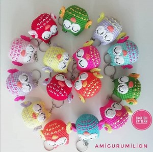 Owl Keychain Pattern PDF: Mini Amigurumi, Easy Crochet, Instant Download - Etsy