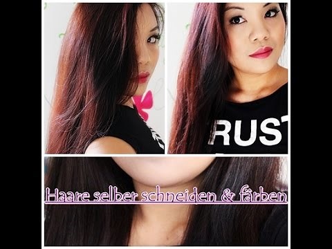 Selber haare schneiden, V -Schnitt und färben Tutorial