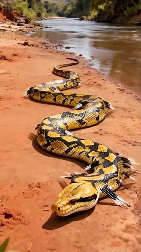 Porcupines ARM a Python with Spikes? Shocking Tropical River Scene! 🦔🐍