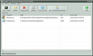 指定時間経過後、または指定時刻にプログラムを終了できるソフト「AutoClose」