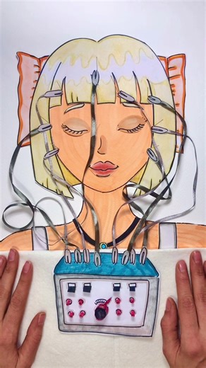 [Paper ASMR 🪸] Paper Acupuncture & Massage for Headache Relief #ASMR #paperdiy #paperASMR #drawing #paperplay