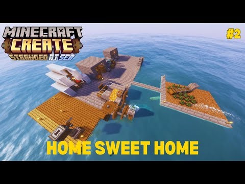 SURVIVAL BEGINS! THE FIRST TREE FARM & IRON FARM | STRANDED AT SEA #EP2