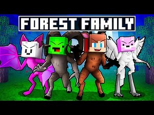 JJ and Mikey Became 99 NIGHTS IN THE FOREST FAMILY in Minecraft - Maizen