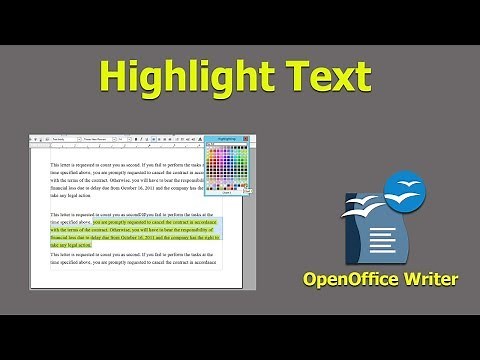 How to Highlight Text in Apache OpenOffice Writer