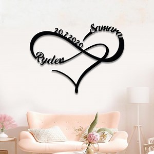 Infinity Couples Name Sign, Personalized Family Name Metal Monogram Sign or Ornament, Bridal Shower. Anniversary Gift, Newly Wed Gifts - Etsy Canada