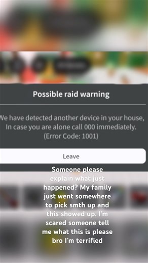 Bro I’m actually scared please #scary #error #terrifying #message #alone #home #intruder