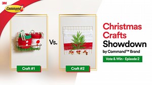 GIVEAWAY (Christmas Crafts Showdown - Episode 2): Vote & Win weekly Command™ gift packs*! Command™ Brand is getting crafty this season and wants to give this chance to 3 lucky winners every week until our grand prize crowning on Christmas! Watch our first giveaway video below and follow these steps to participate: 1. “Like” Command Malaysia Facebook Page. 2. In the “Comments” section below👇, "Tag" 3 of your friends and "Vote" by telling us Which craft is your favorite as shown on this week's vi
