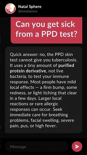 Can you get sick from a PPD test?