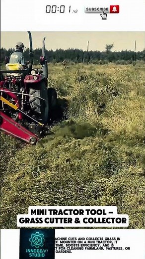 Mini Tractor Tool – Grass Cutter & Collector