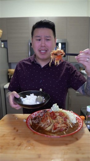 Mukbang Papaya Salad Laos Lao Khmer Thai Hmong Iu Mien Bok Lahong Som Thum Thum Mak Hoong Recipe