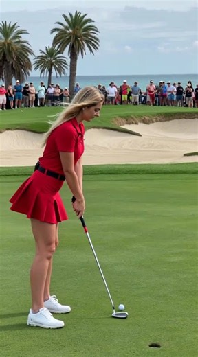 can you see where she misses? #golf #golfswing #golfcourses