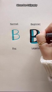 1.1M views · 7.2K reactions | Front Page Glow-Up: Watch Letter B Transform Across 4 Levels #nhuandaocalligraphy #frontpage | Nhuan Dao Calligraphy | Facebook