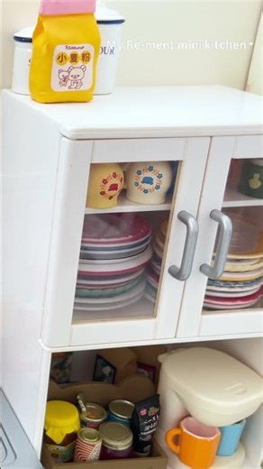 Cutest mini kitchen set ❤️ ASMR Re-ment Collection #rement #minicooking #miniature