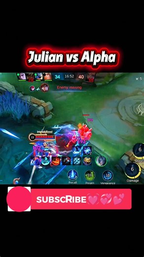 Julian vs Alpha #mobilelegends#moba5v5#mlbb#mlbbcreatorcamp#mobalegends5v5