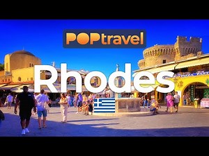 RHODES, Greece - 4K HDR walking tour with captions