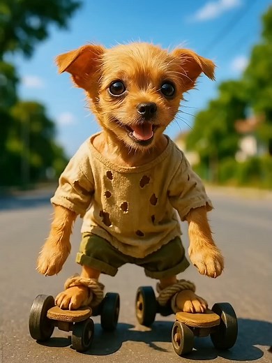 The poor puppy didn't have cash to buy skateboard so, his rich friends making fun of him #animals #puppy #puppystory #sadpuppy #dogstory #storytime #emotional #fyp #foryou