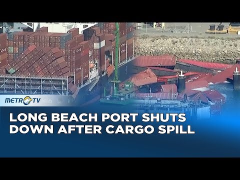 Over 60 Shipping Containers Fall Into Water at Long Beach Port