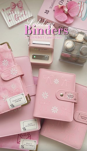 Labeling my binders with this cute pink NIIMBOT label printer #budgetbinder #savingsbinder #niimbot #niimbotb21 | Mnlyn Abong - Sese