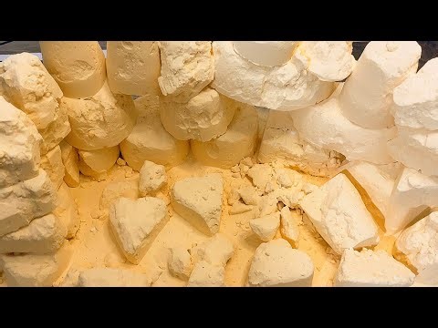 Baking Soda Crushing ASMR |Very Crunchy Yellow Blocks Crushed Ep-01