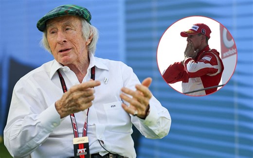 "He must be in a pretty bad way": Fans left concerned after Michael Schumacher's signature emerges on Jackie Stewart's tribute helmet