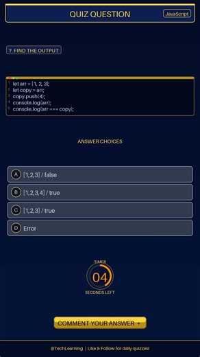 Can You Find the Output? JavaScript Quiz #Shorts