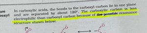 In carboxylic acids, the bonds to the carboxyl carbon lie in on... | Filo