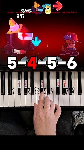 FNF Defeat (Black Imposter) Piano Tutorial #shorts